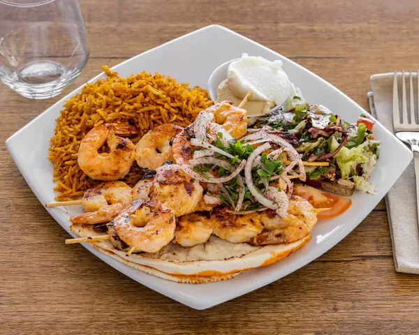BBQ prawns platter