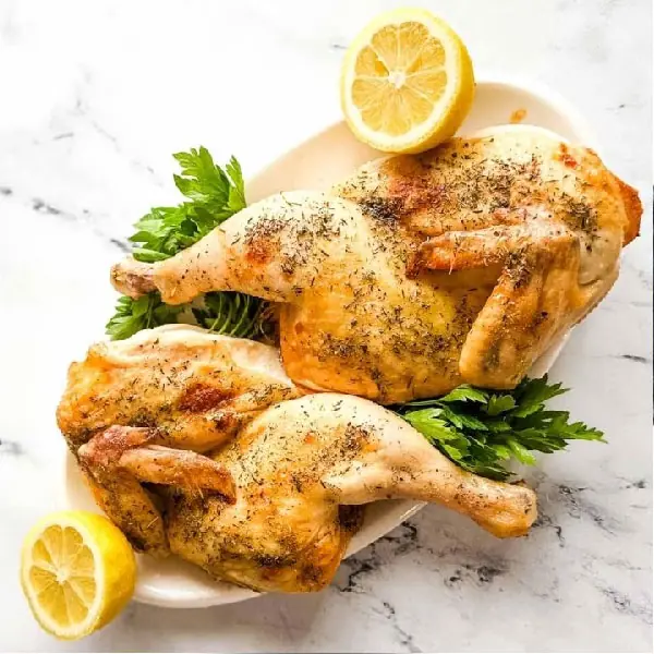 Half chicken platter