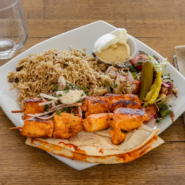 Chicken shish platter